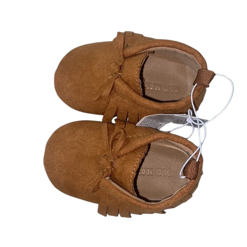 Old Navy Brown Kids Moccasins Size 3-6 Months – NWT Soft Baby Shoes